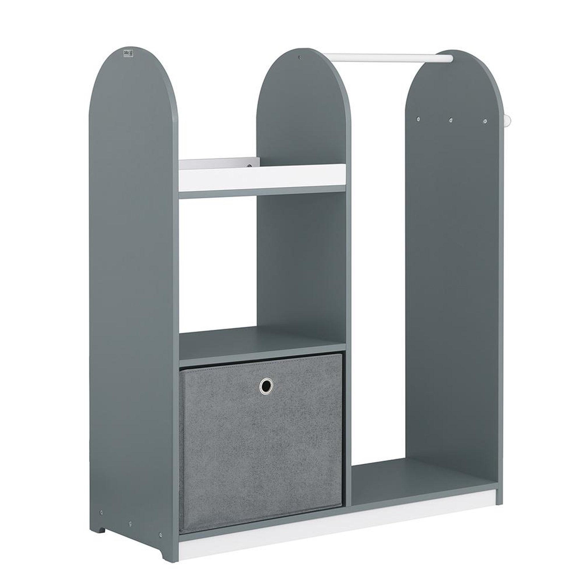 Voir la diapositive 1 : SOBUY SoBuy - Armoire Enfant à 2 étagères - Nordique - KMB40