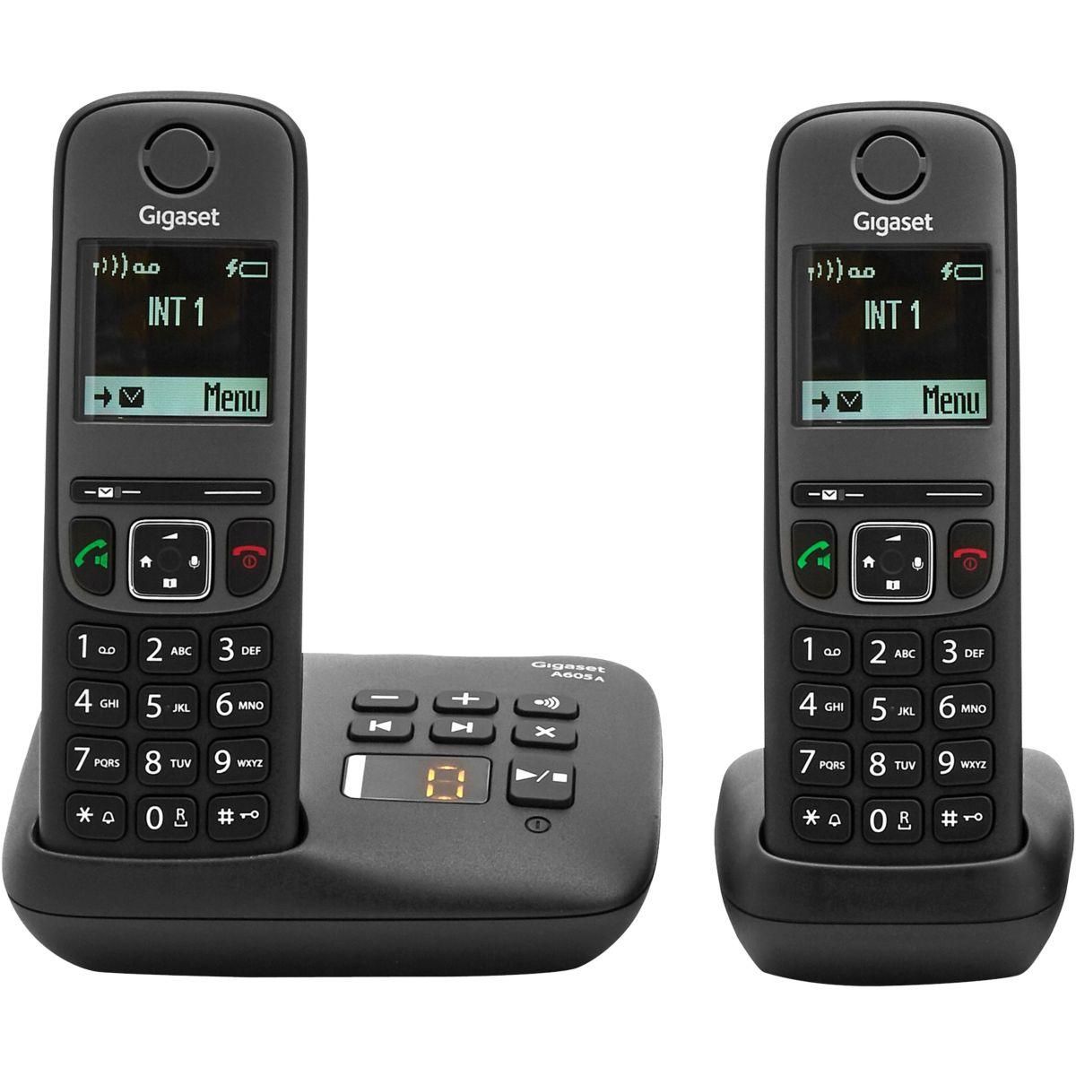 GIGASET Téléphone sans fil A605A Duo Noir
