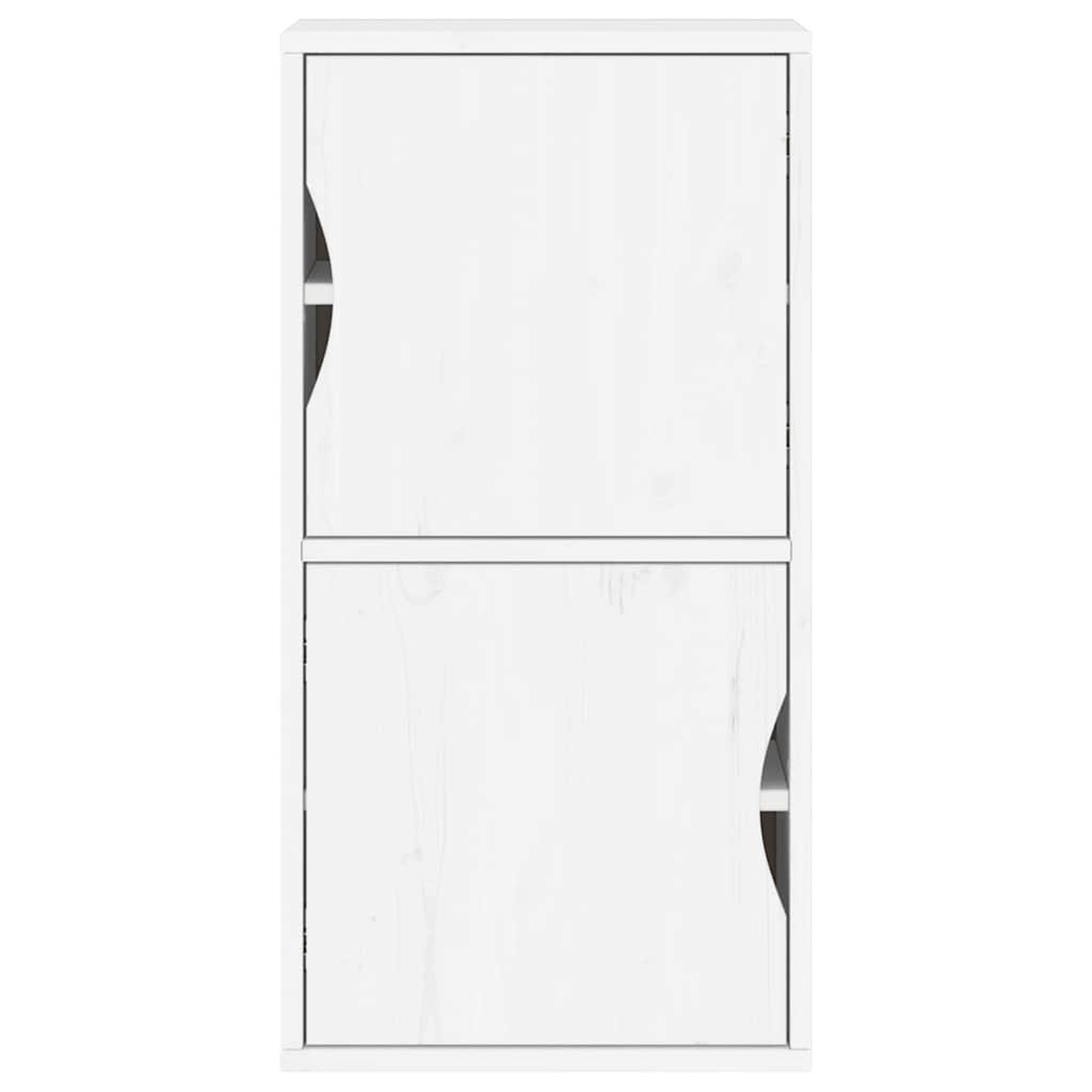 Voir la diapositive 5 : VIDAXL Armoire laterale ODDA blanc 40x24x79 cm bois massif pin