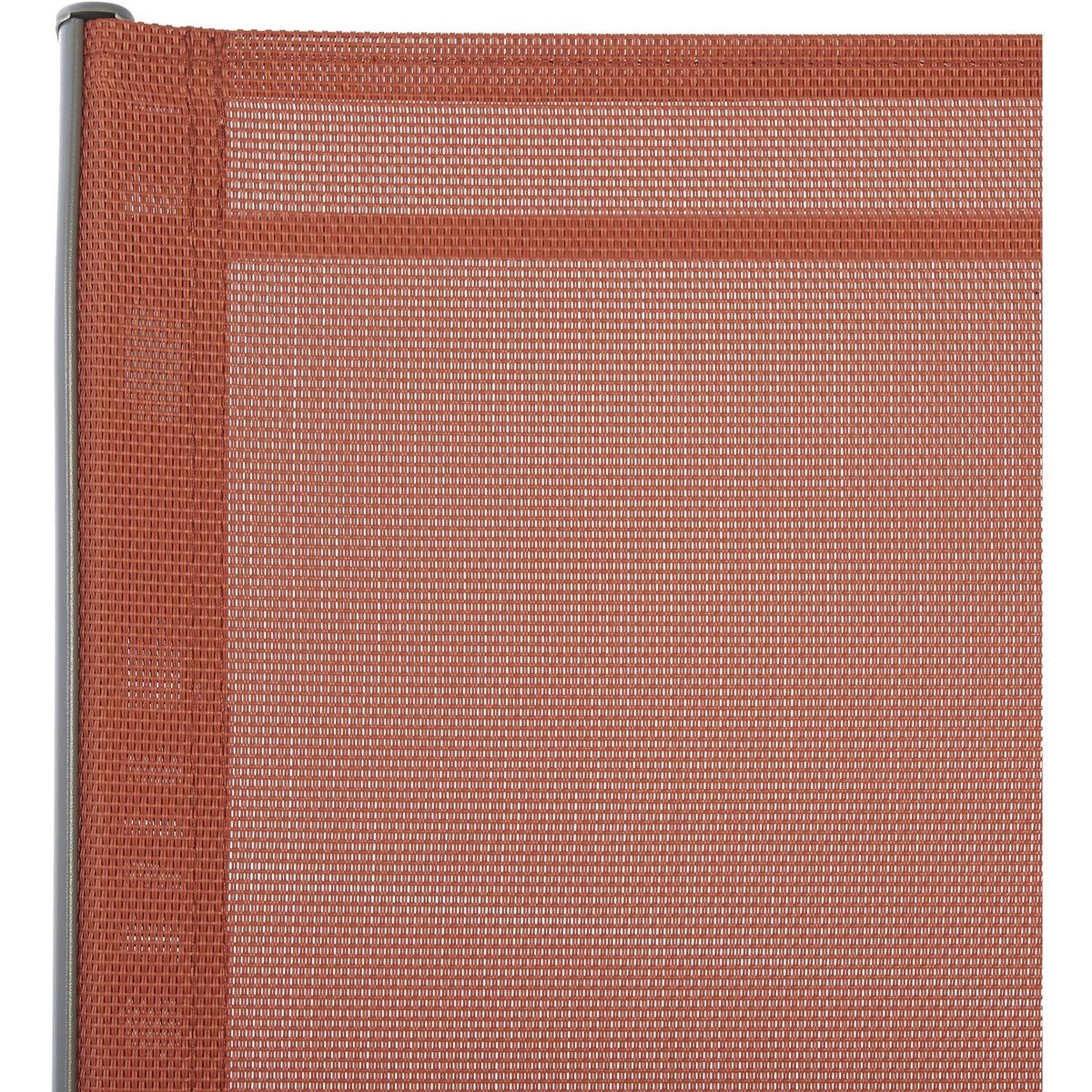 GARDENSTAR Fauteuil de jardin empilable - Acier/textilène - Terracotta