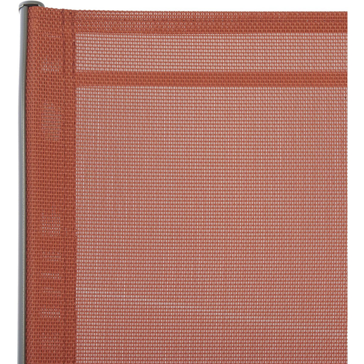 GARDENSTAR Fauteuil de jardin empilable - Acier/textilène - Terracotta