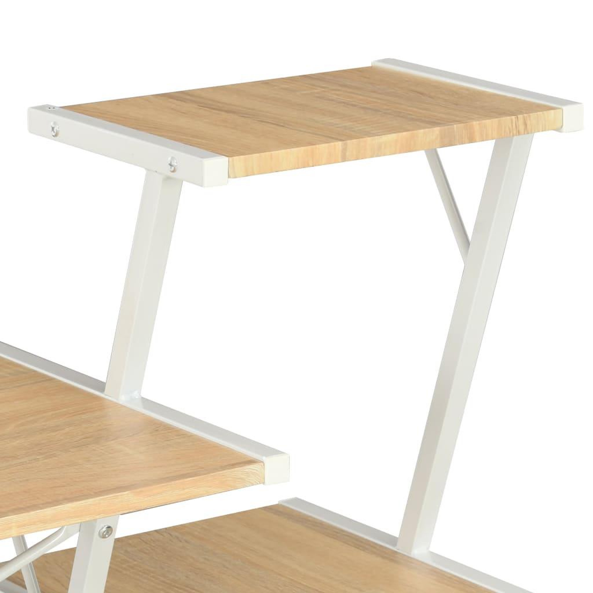 Voir la diapositive 5 : VIDAXL Bureau avec etagere Blanc et chene 116x50x93 cm