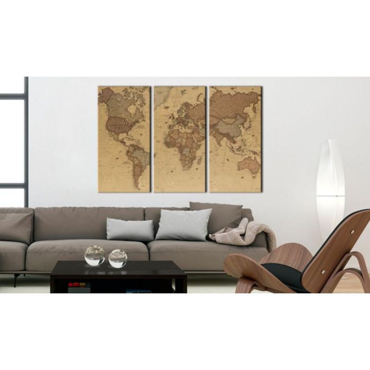 Paris Prix Tableau Imprimé  Stylish World Map