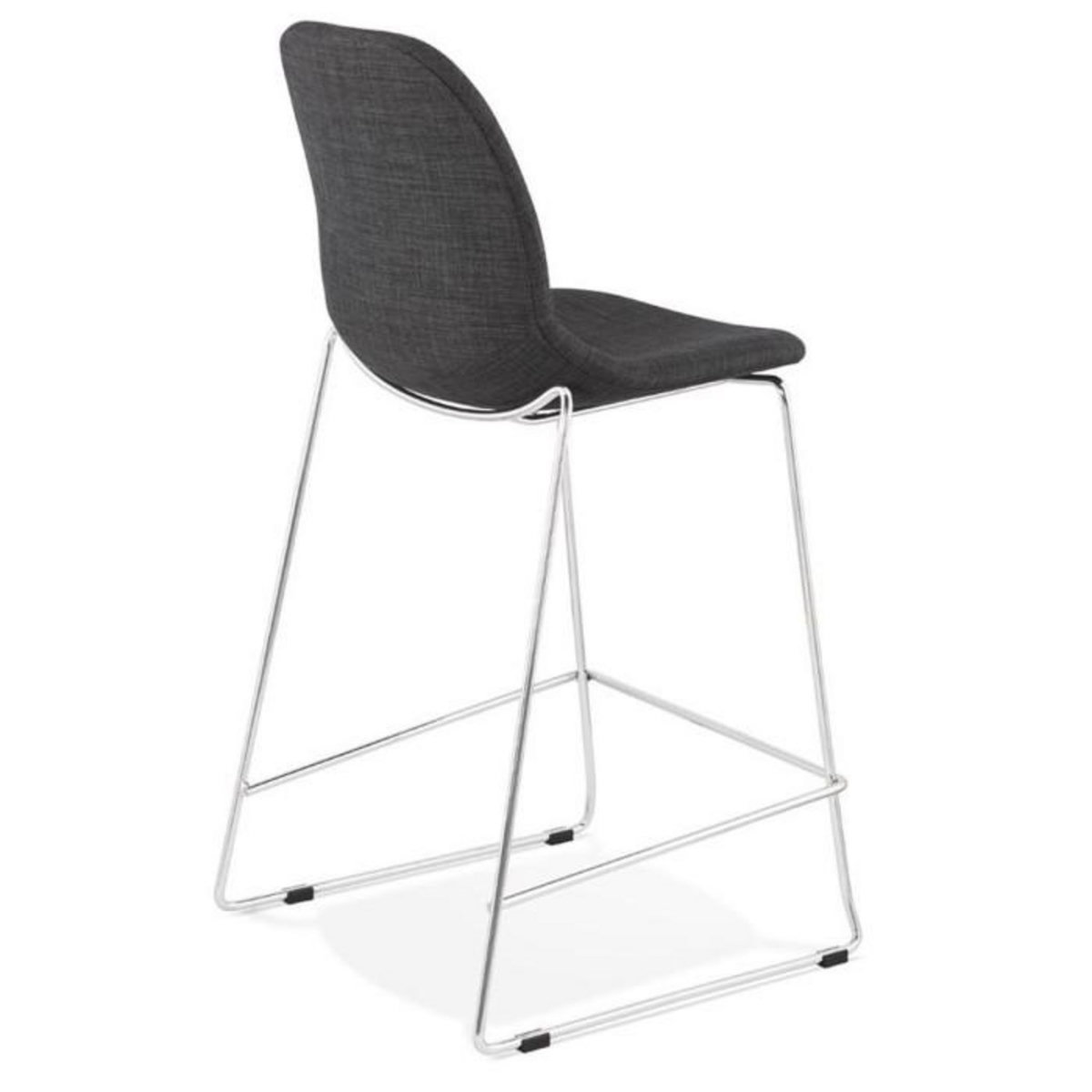 Paris Prix Tabouret de Bar  Tanjan  101cm Gris Foncé & Chromé