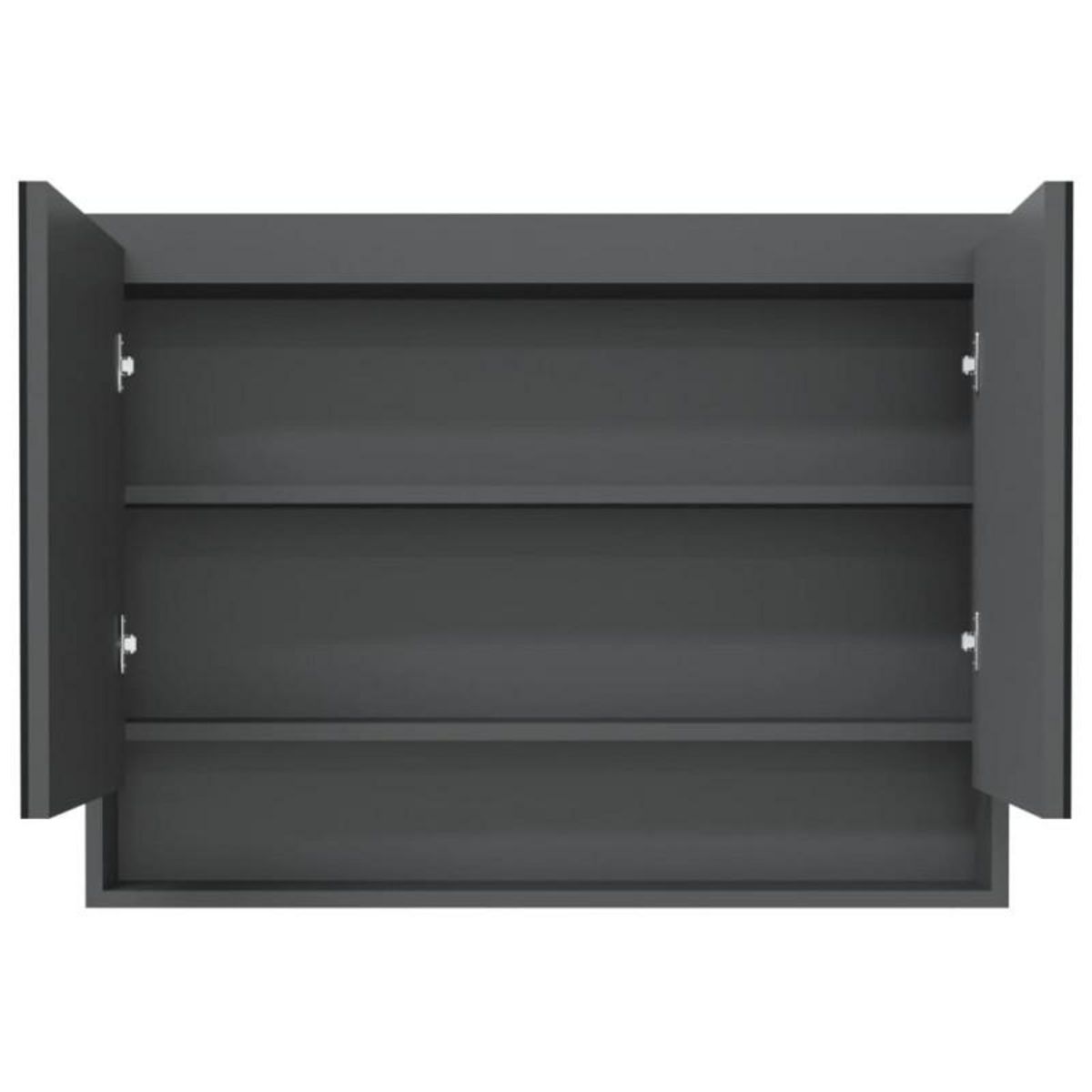 VIDAXL Armoire à miroir de salle de bain 80x15x60 cm MDF Gris