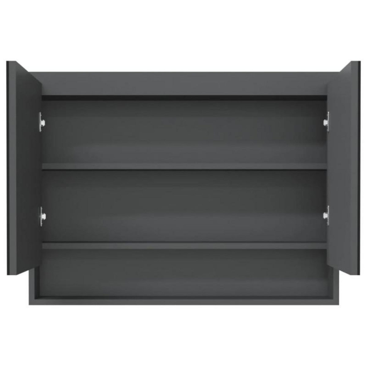 VIDAXL Armoire à miroir de salle de bain 80x15x60 cm MDF Gris