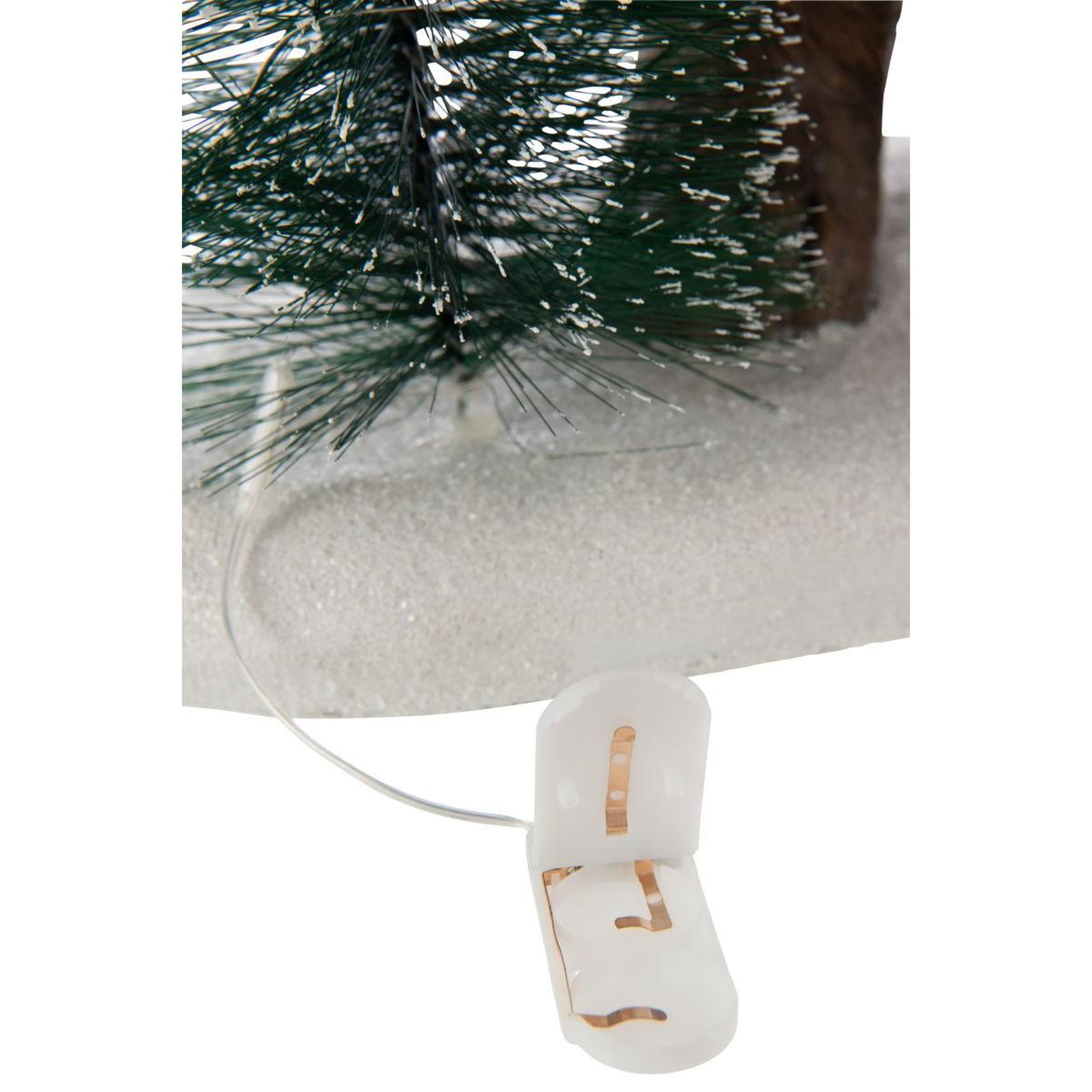 Voir la diapositive 5 : J-LINE Ours sapin à led  ski  66cm multicolore
