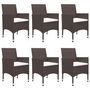 Voir la diapositive 5 : VIDAXL Ensemble a manger de jardin 7 pcs Marron