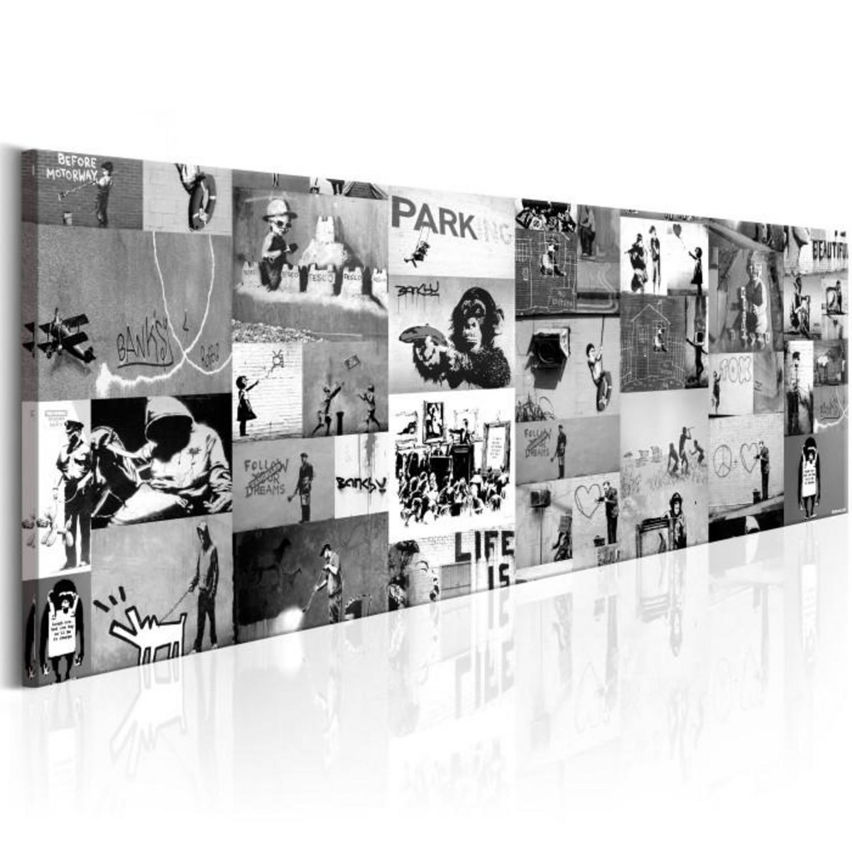 Paris Prix Tableau Imprimé  Banksy - Graffiti Collage II