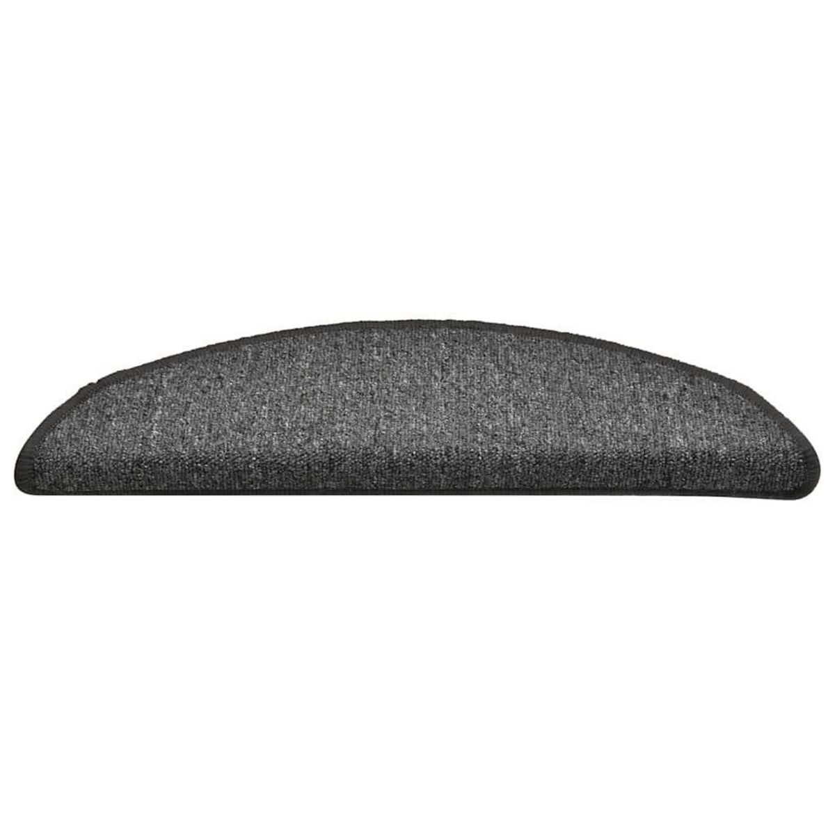 VIDAXL Tapis d'escalier 30 pcs gris fonce 56x17x3 cm