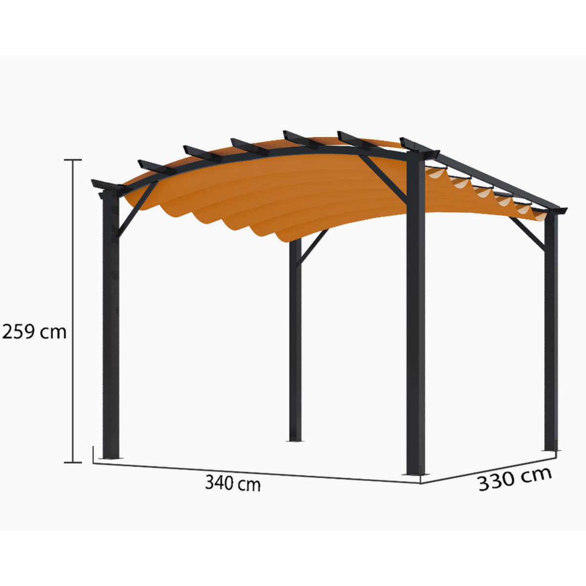 Hisense Pergola arche 11.22 m2 rouille - per 3433 gr