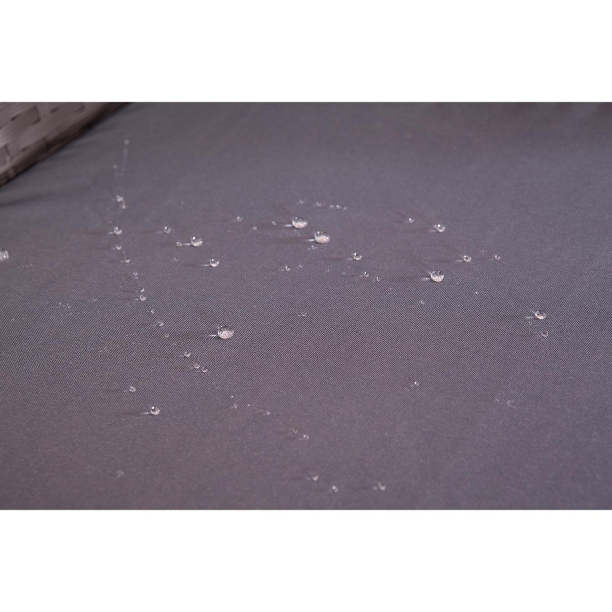 CONCEPT USINE Salon de jardin 4 places en résine tressée noir et gris MYKONOS