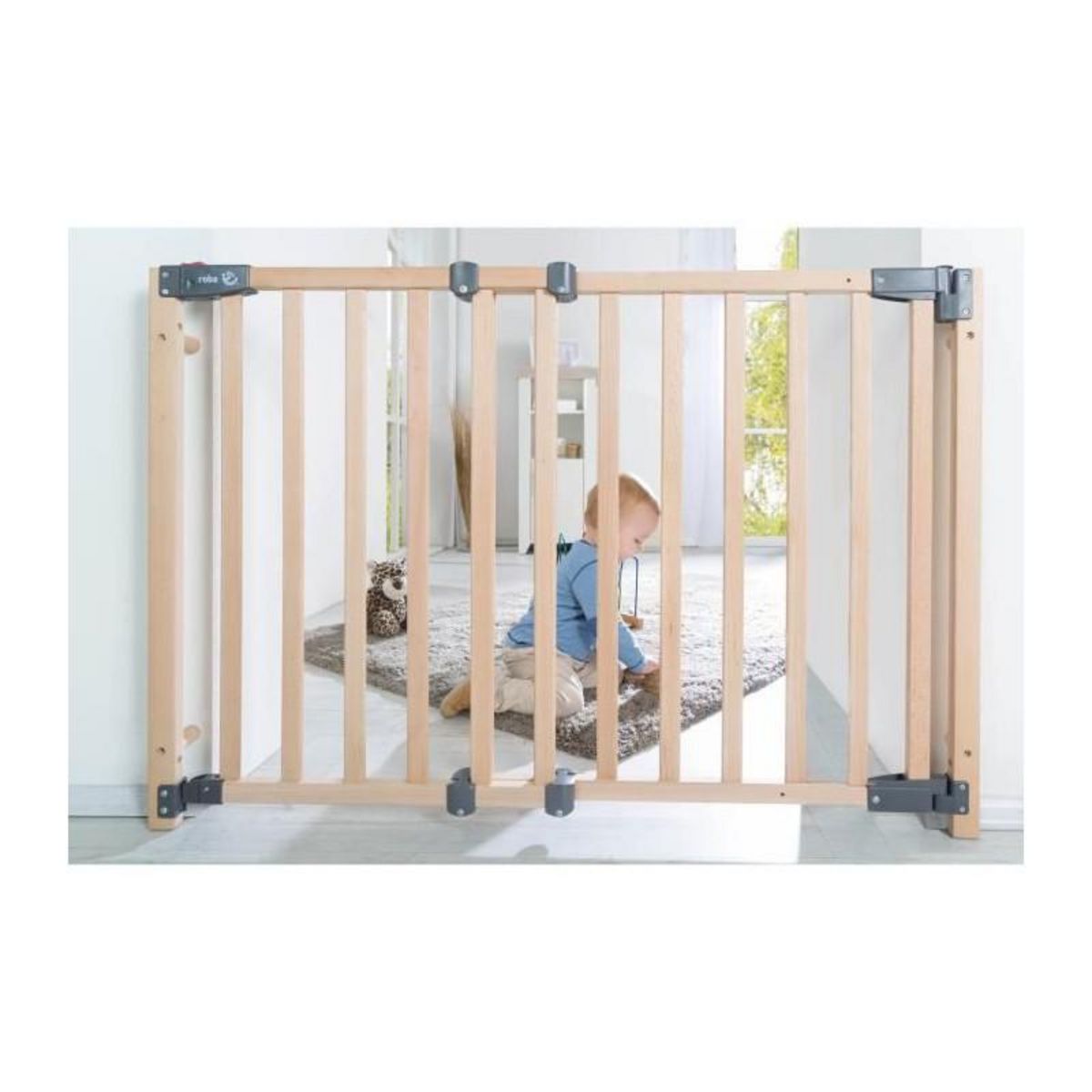 Roba Barriere de Sécurité Bébé Safety Up pour Porte - ROBA - Largeur Réglable de 70 - 118.5 cm