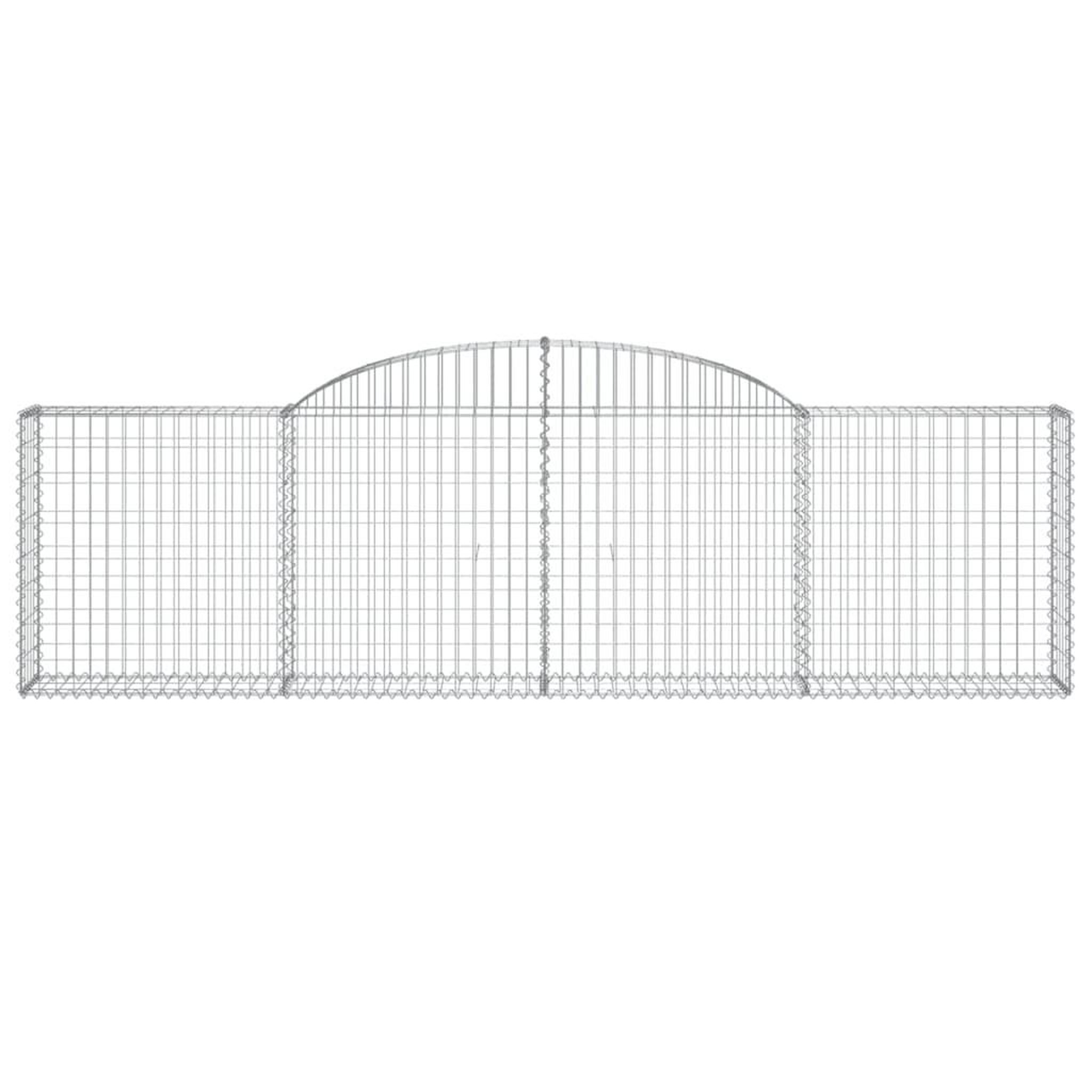 Voir la diapositive 4 : VIDAXL Paniers a gabions arques 12 pcs 300x30x80/100 cm fer galvanise