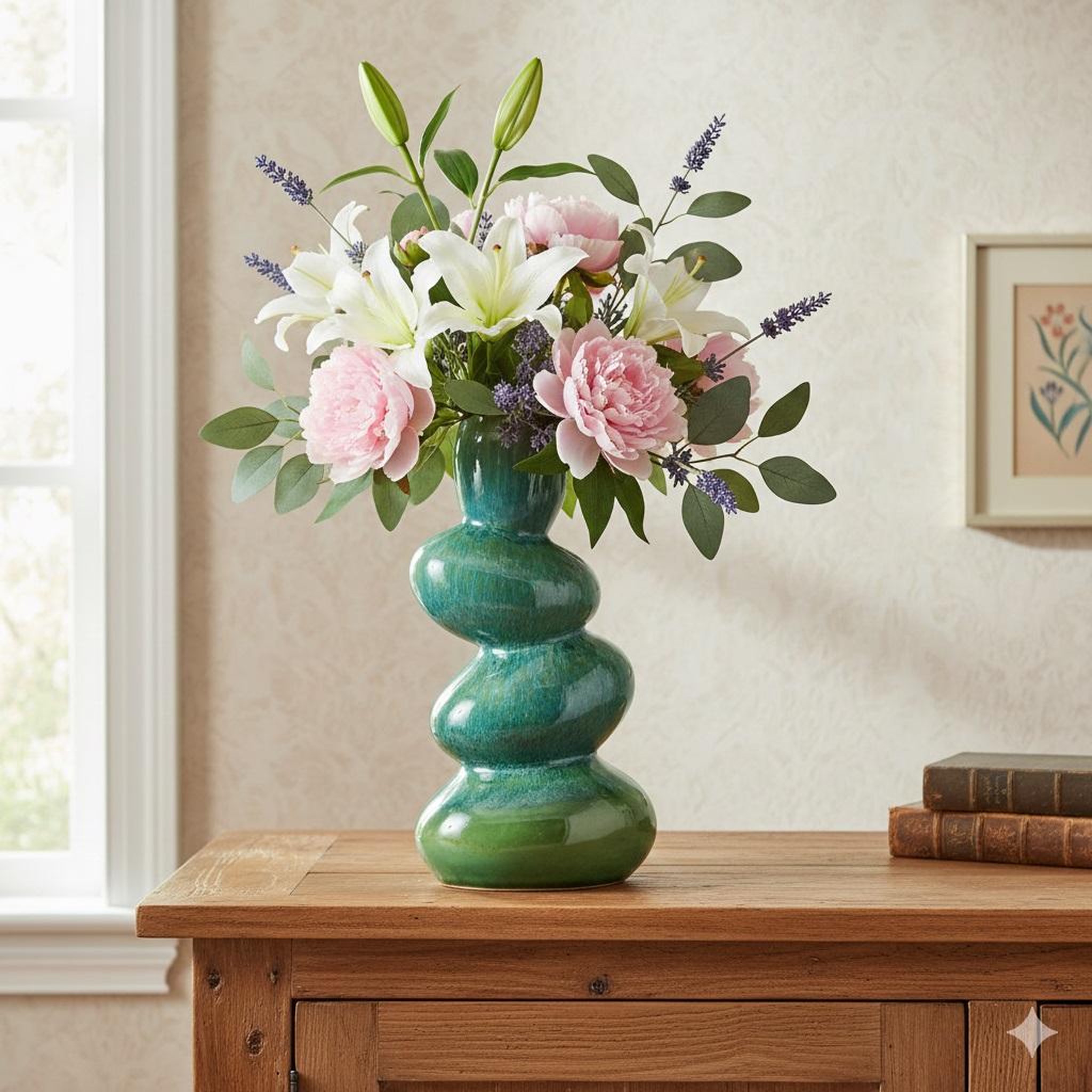 Voir la diapositive 2 : Eden Vase en porcelaine sculptural design et moderne