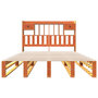 Voir la diapositive 4 : VIDAXL Lit bibliotheque sans matelas cire marron 160x200 cm pin massif