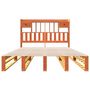 Voir la diapositive 4 : VIDAXL Lit bibliotheque sans matelas cire marron 160x200 cm pin massif
