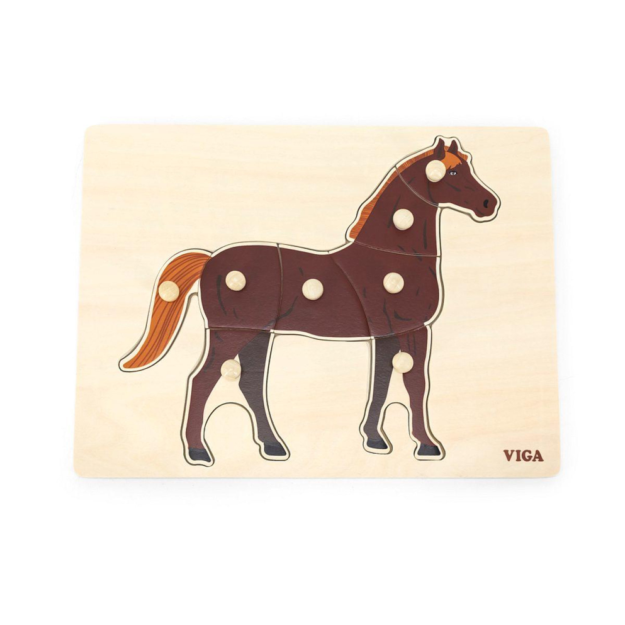 VIGA Puzzle montessori  44607 cheval