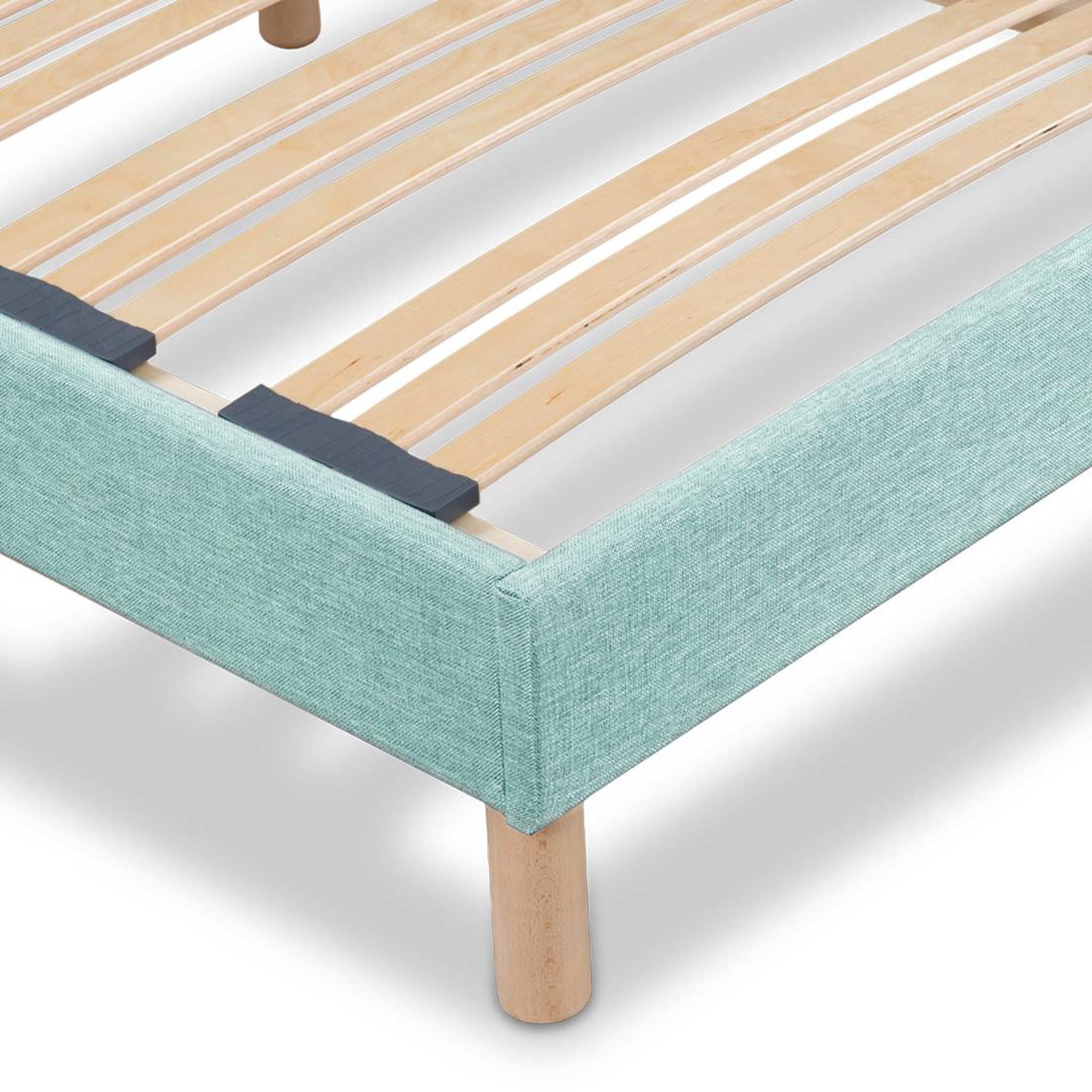 Voir la diapositive 3 : BELLECOUR Bellecour literie | sommier à lattes en bois lumiere | coloris vert pastel | livré en kit