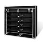 Voir la diapositive 1 : VIDAXL Armoire a chaussures avec housse 115 x 28 x 110cm Tissu Noir