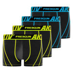 FREEGUN Lot de 4 boxers en coton homme Aktiv. Coloris disponibles : Noir