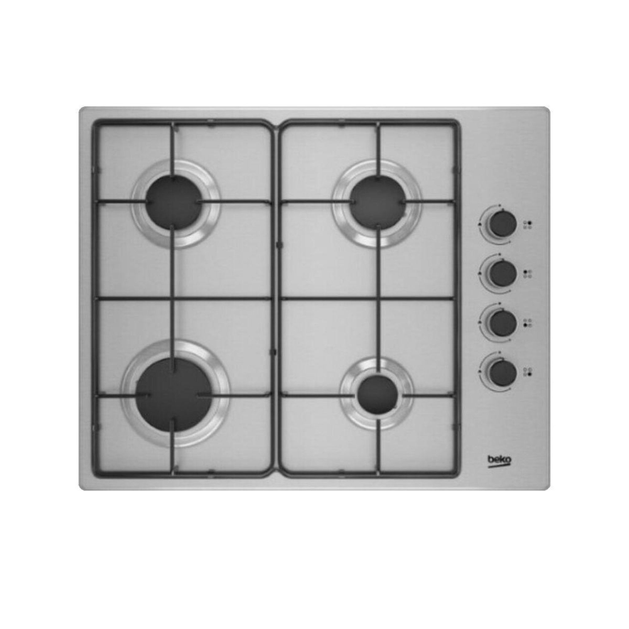 Beko Plaque de cuisson gaz higg 64103 sx 60cm 4 foyers