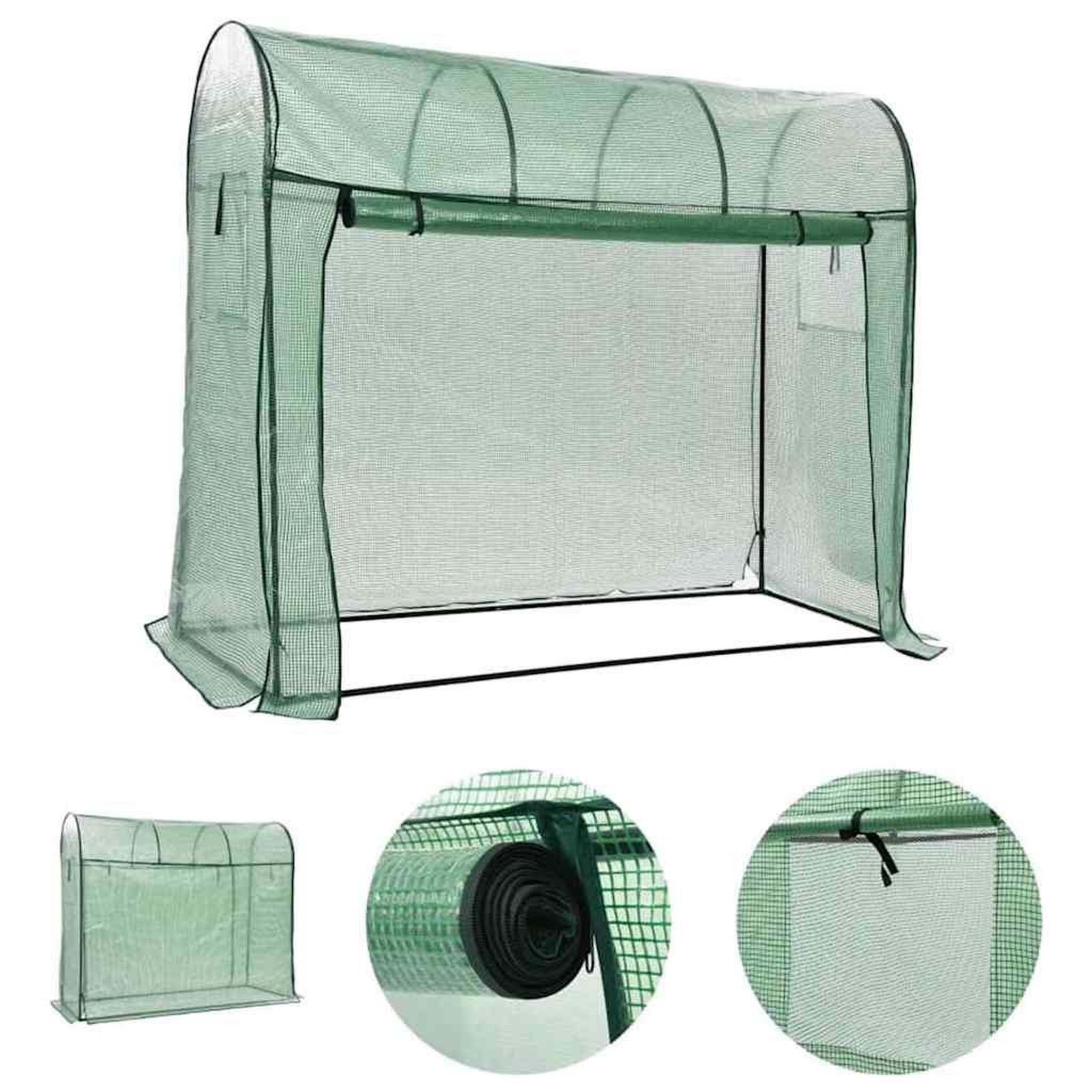 VIDAXL Serre avec porte zippee 200x80x170 cm