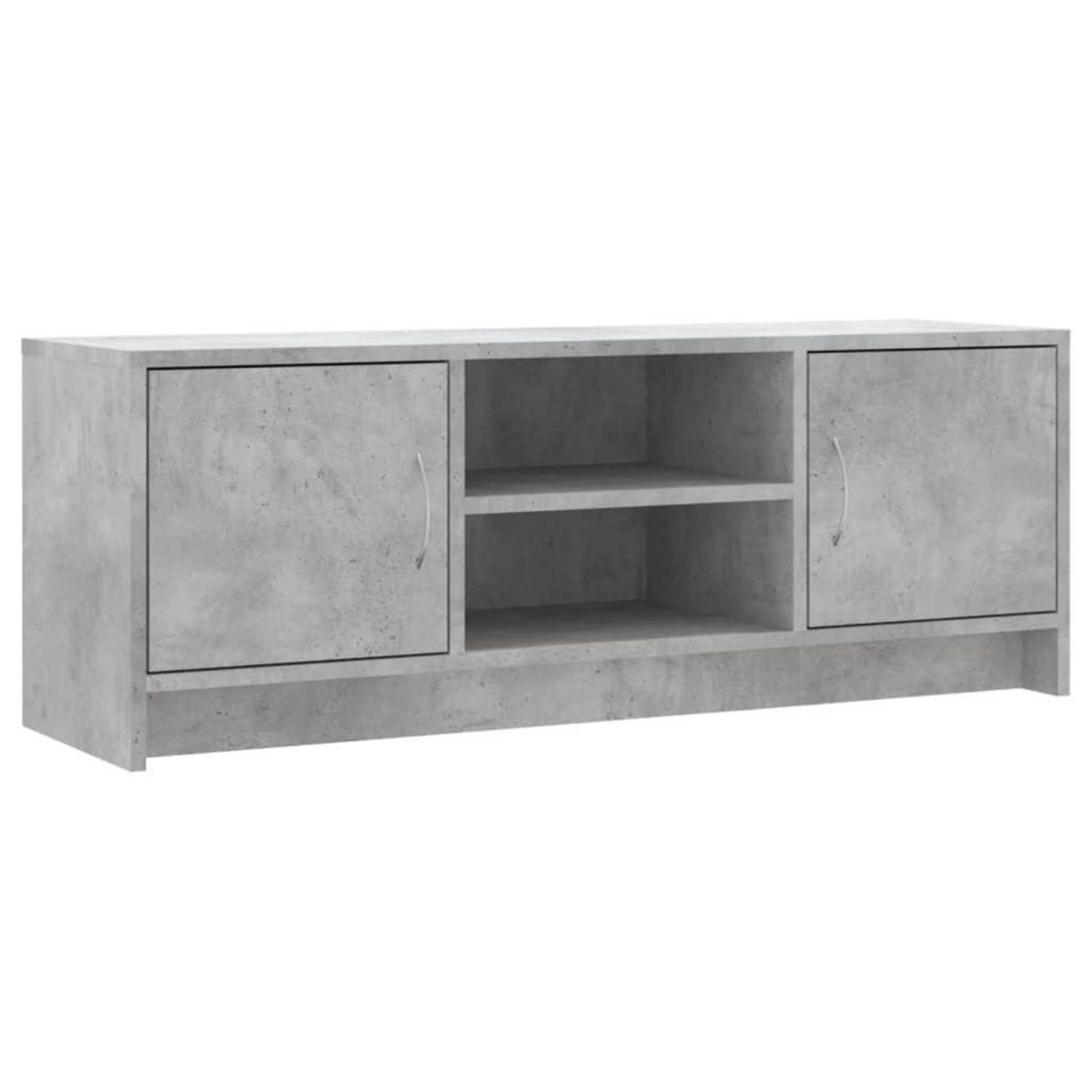 VIDAXL Meuble TV gris beton 102x30x37,5 cm bois d'ingenierie