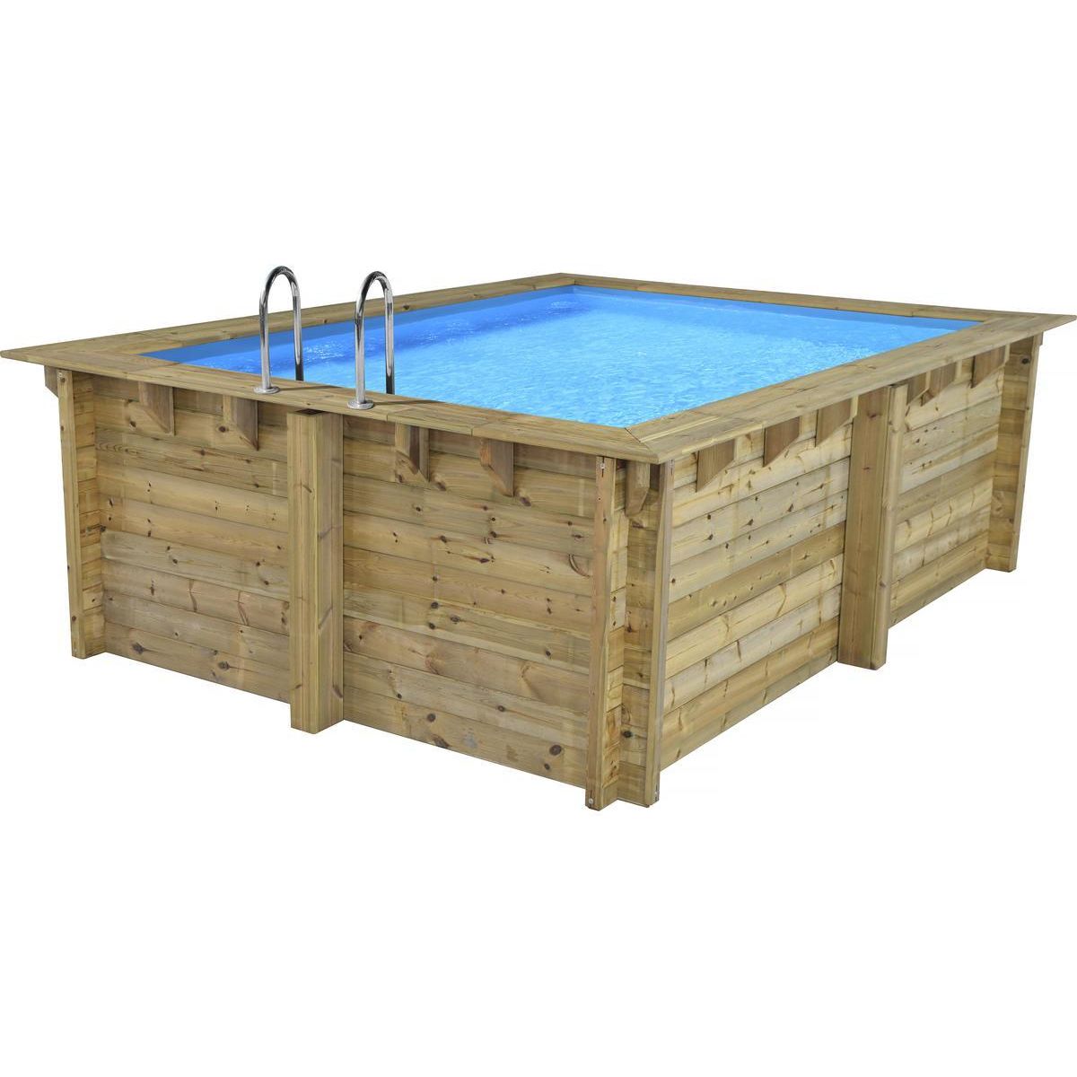 Habitat et Jardin Piscine bois rectangle   Caimans 120    - 4.10 x 3.00 x 1.24  m