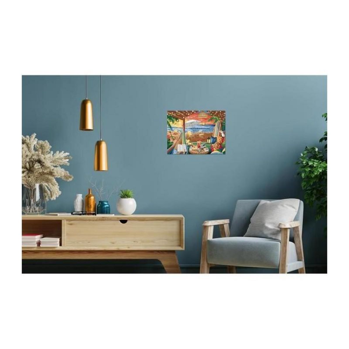 RAVENSBURGER CreArt 30x40 cm - Cozy Cabana - Série B Numéro d'art - 00020276 - Des 12 ans