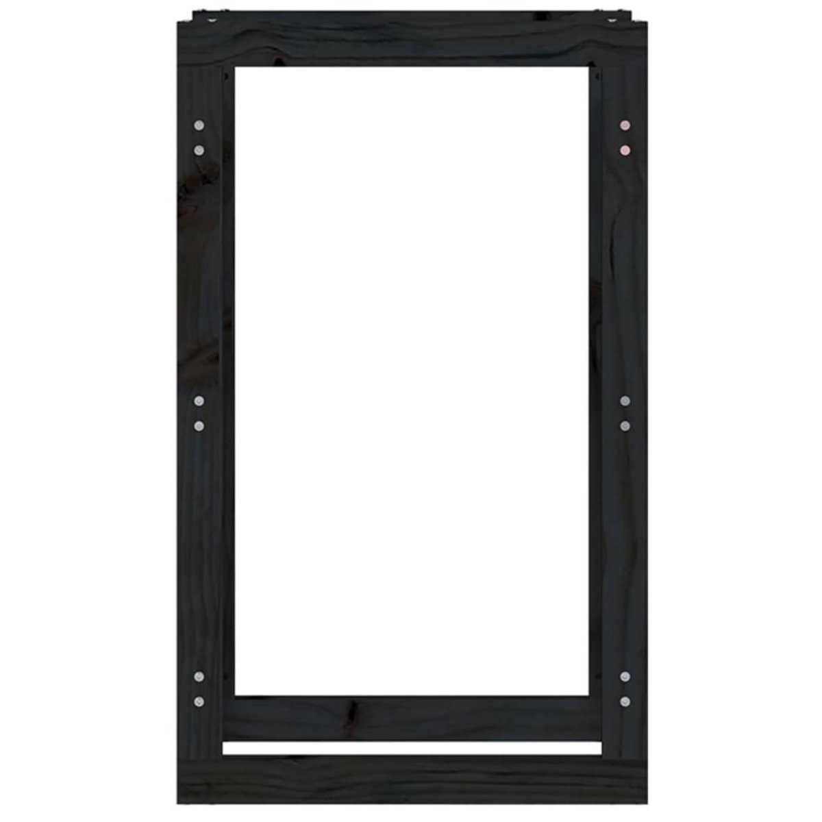 VIDAXL Support pour bois de chauffage Noir 60x25x100 cm Bois de pin