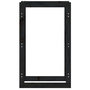 Voir la diapositive 5 : VIDAXL Support pour bois de chauffage Noir 60x25x100 cm Bois de pin