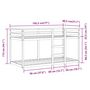 Voir la diapositive 6 : VIDAXL Lit superpose sans matelas 75x190 cm bois de pin massif