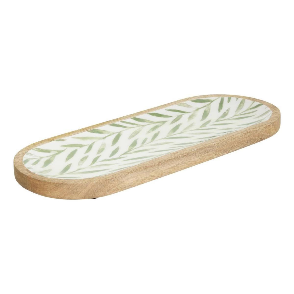 SECRET DE GOURMET Plat de Présentation en Bois  Inaya  40cm Vert Olive