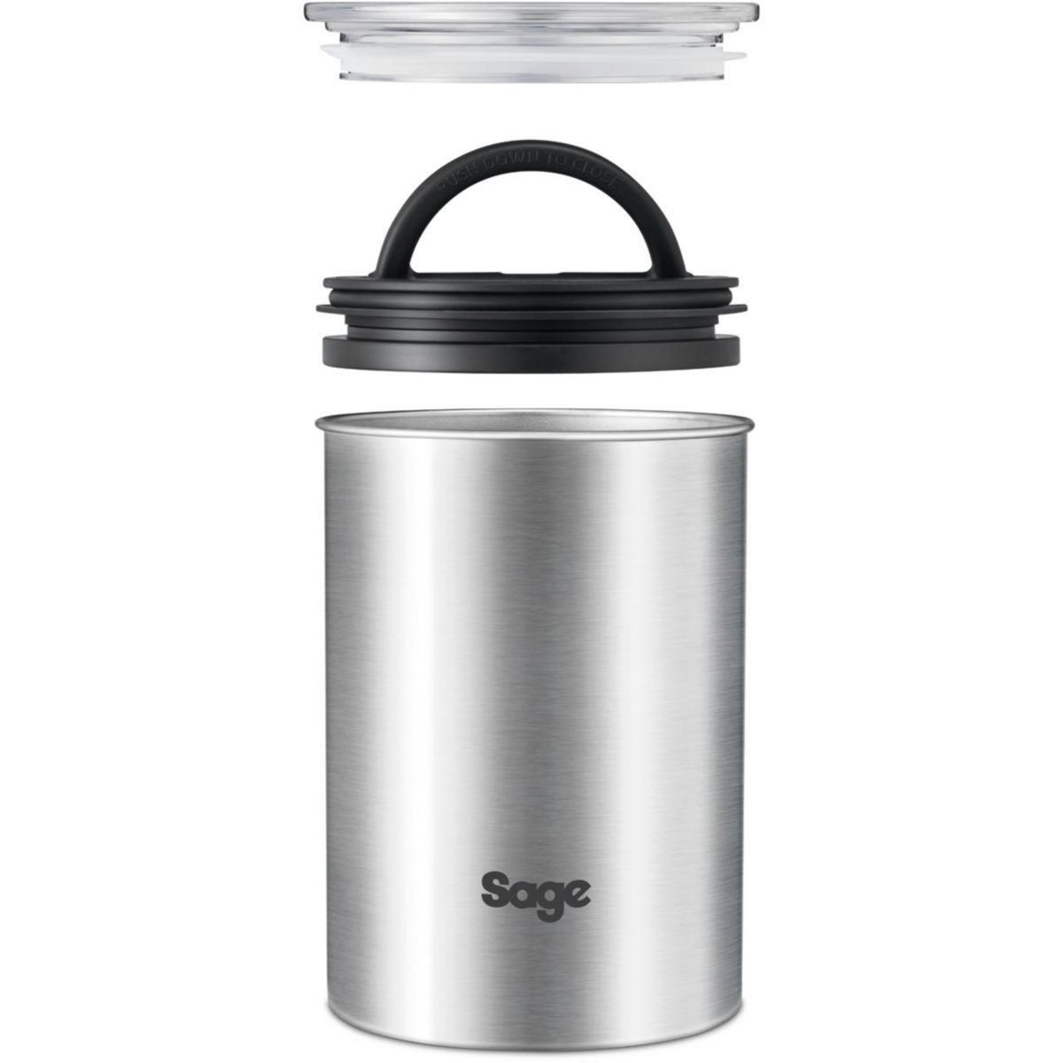SAGEMCOM Boite à café conservation sous vide acier inox