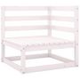 Voir la diapositive 4 : VIDAXL Salon de jardin 7 pcs Blanc Bois de pin massif