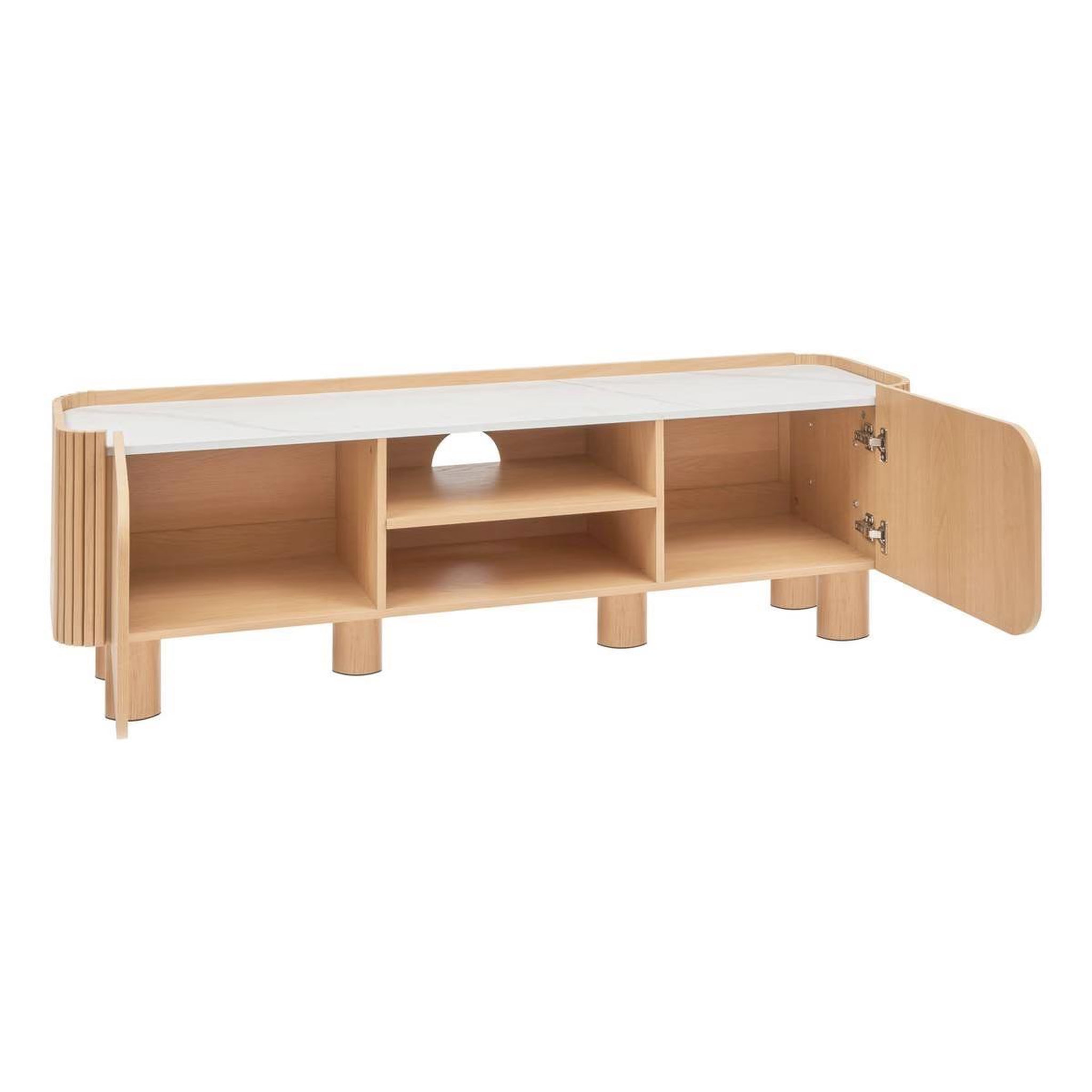 Voir la diapositive 2 : ATMOSPHERA Meuble tv 2 portes  homelya  160cm naturel