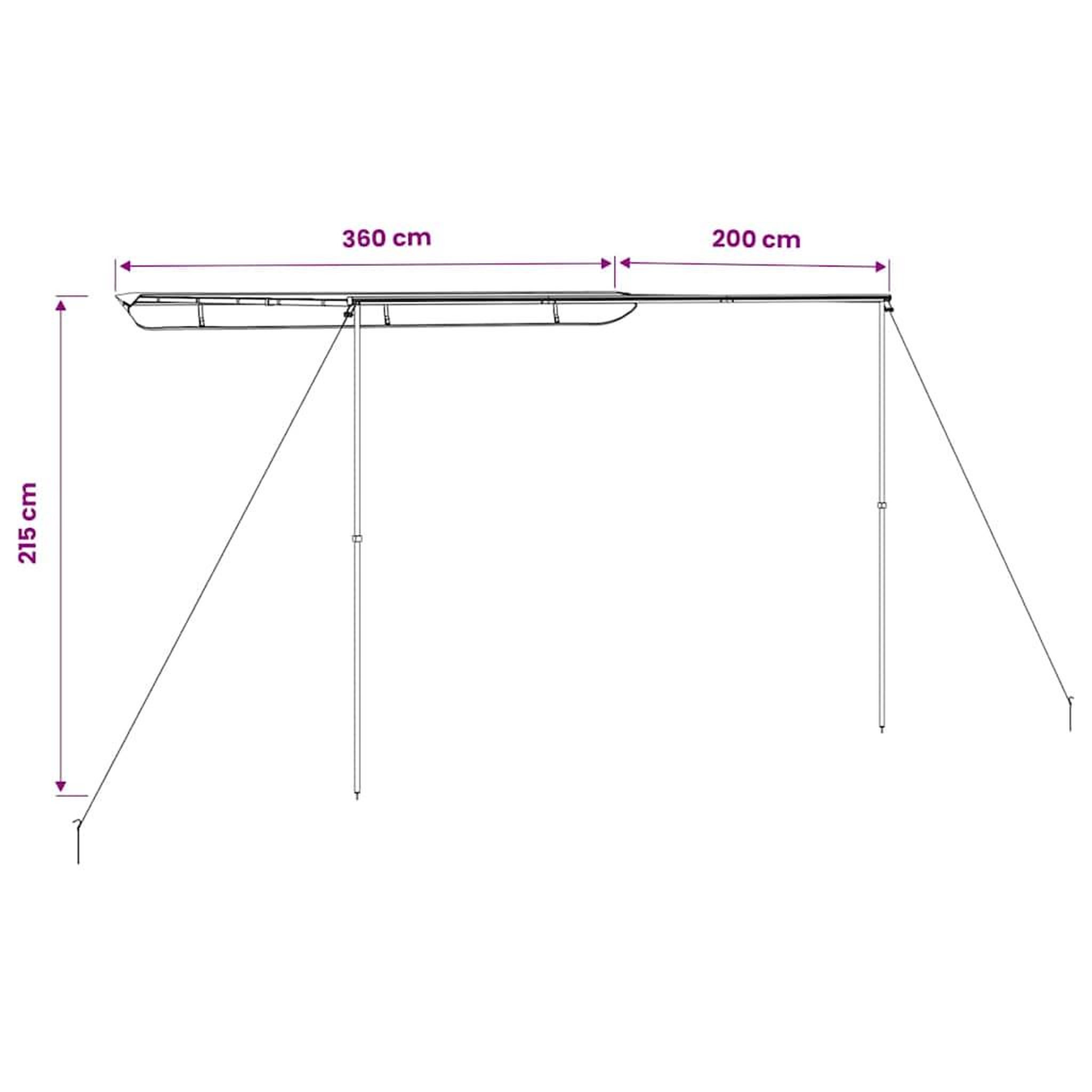 Voir la diapositive 6 : VIDAXL Auvent de camping-car et caravane 3,6x2x2,15 m beige