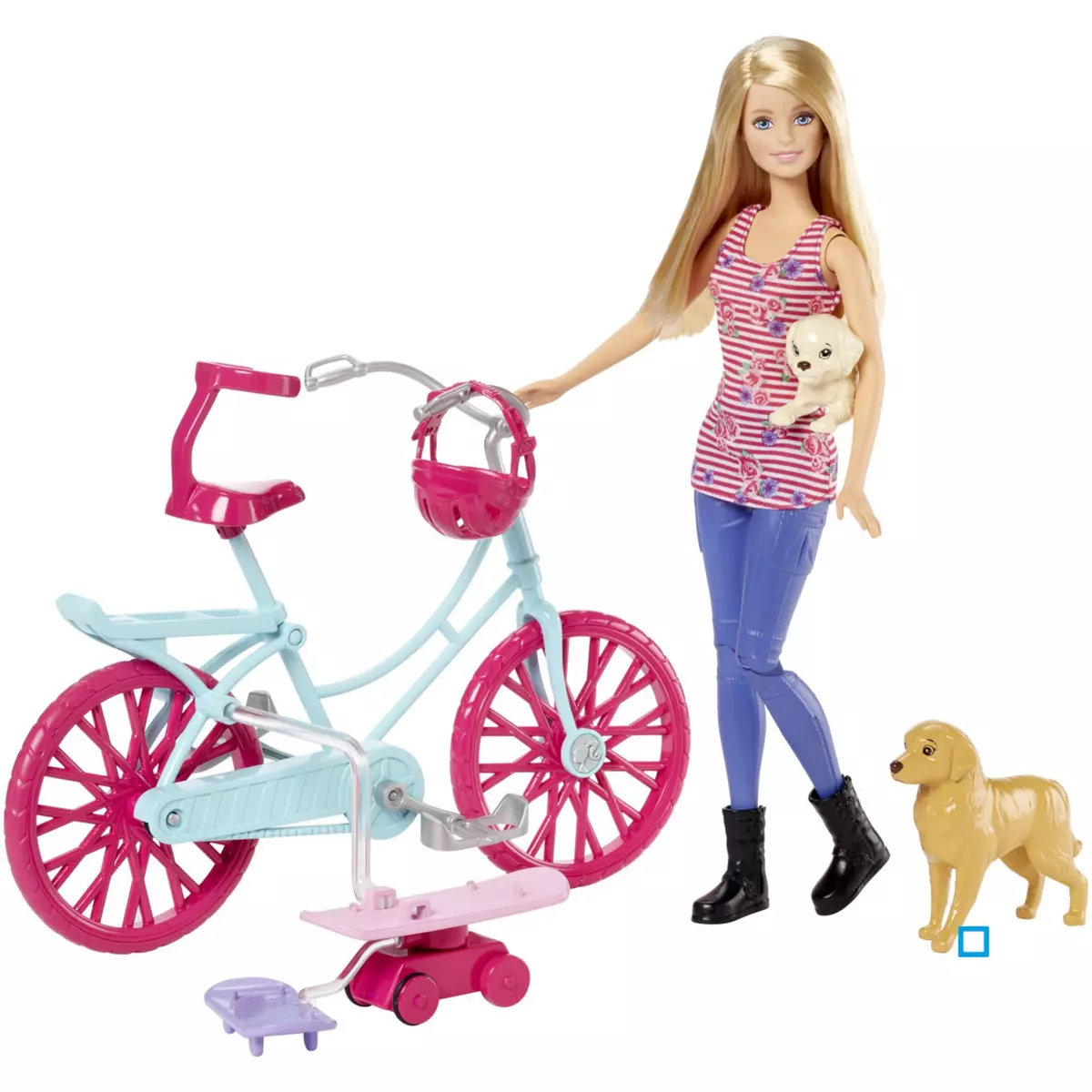 MATTEL Barbie à vélo avec ses chiens