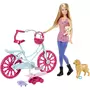 MATTEL Barbie à vélo avec ses chiens
