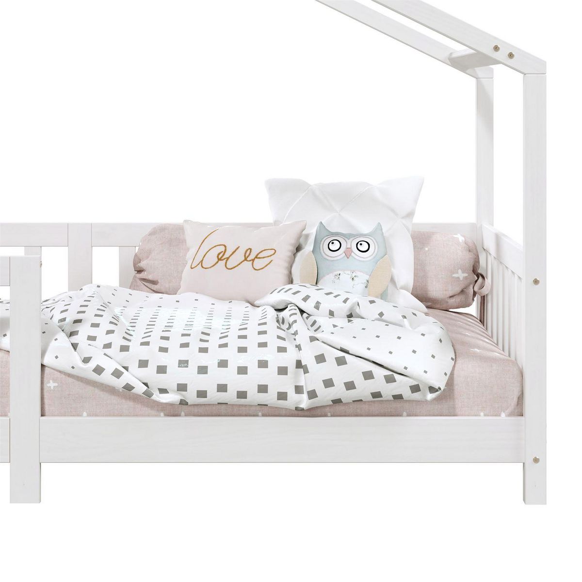 IDIMEX Lit cabane LISAN 90 x 200 cm, en pin massif