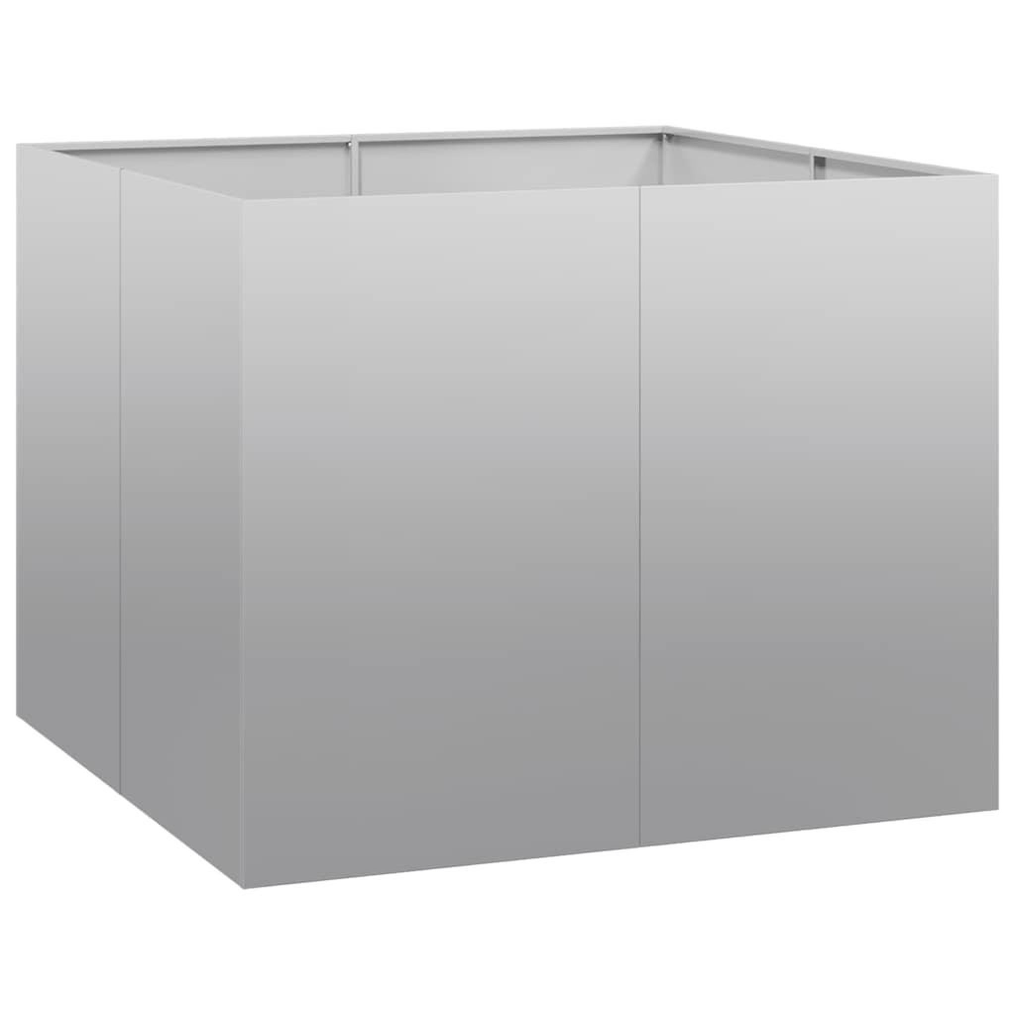 Voir la diapositive 2 : VIDAXL Jardiniere 100x100x80 cm acier galvanise