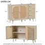 Voir la diapositive 3 : MERAX Buffet 2 porte(s) 3 tiroir(s) - 120 cm beige panneau de particules