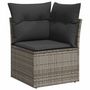 Voir la diapositive 4 : VIDAXL Salon de jardin 8 pcs avec coussins gris resine tressee