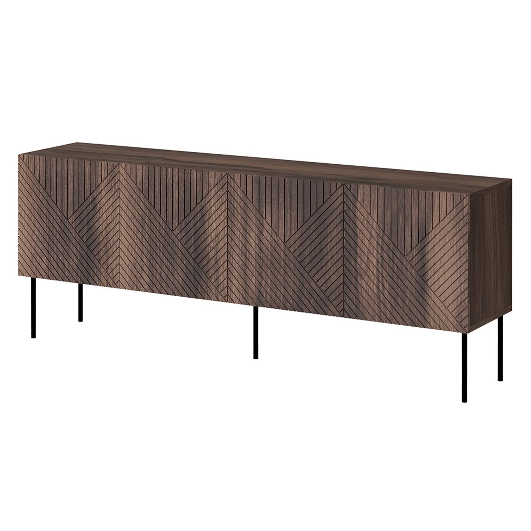 Voir la diapositive 4 : BEST MOBILIER Salvador - meuble tv - effet bois - 4 portes - 191 cm