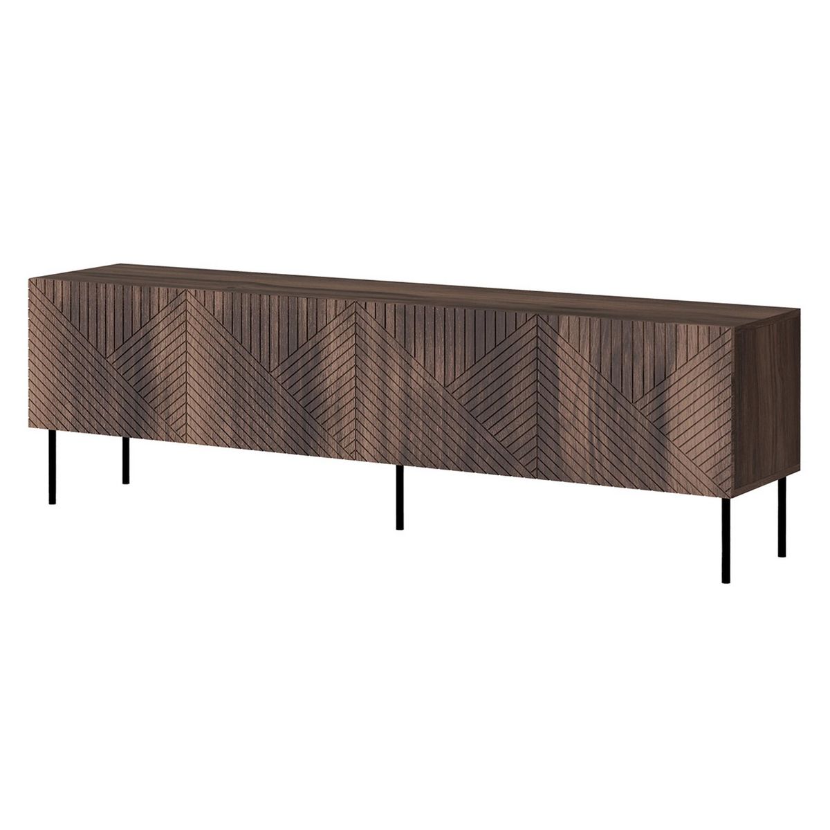 BEST MOBILIER Salvador - meuble tv - effet bois - 4 portes - 191 cm