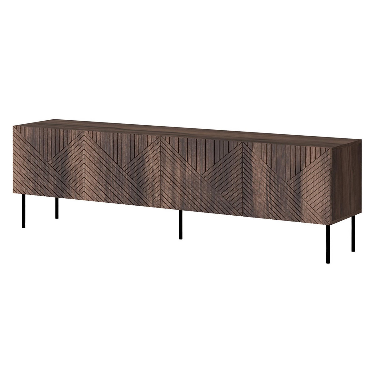 BEST MOBILIER Salvador - meuble tv - effet bois - 4 portes - 191 cm