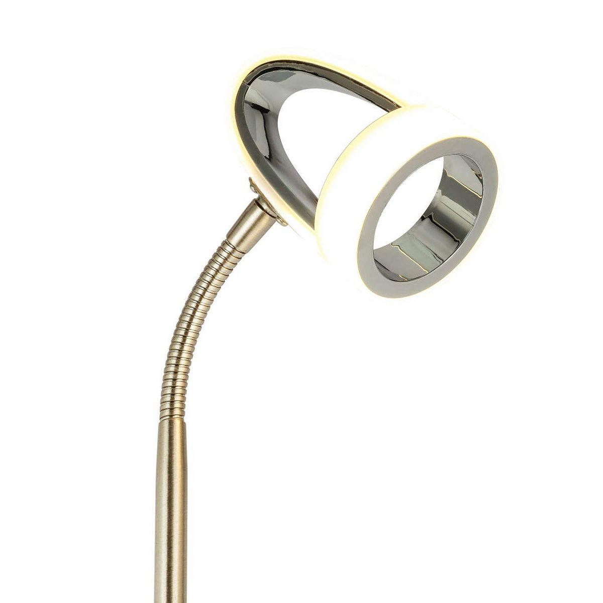 GLOBO Lampadaire LED design Rodrik - H. 162 cm - Argent mat