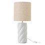 Voir la diapositive 1 : Paris Prix Lampe à Poser en Céramique  Swirl  53cm Blanc