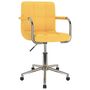 Voir la diapositive 2 : VIDAXL Chaise pivotante de bureau Jaune moutarde Tissu